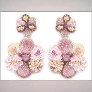 FLOWER BEADED EARRINGS